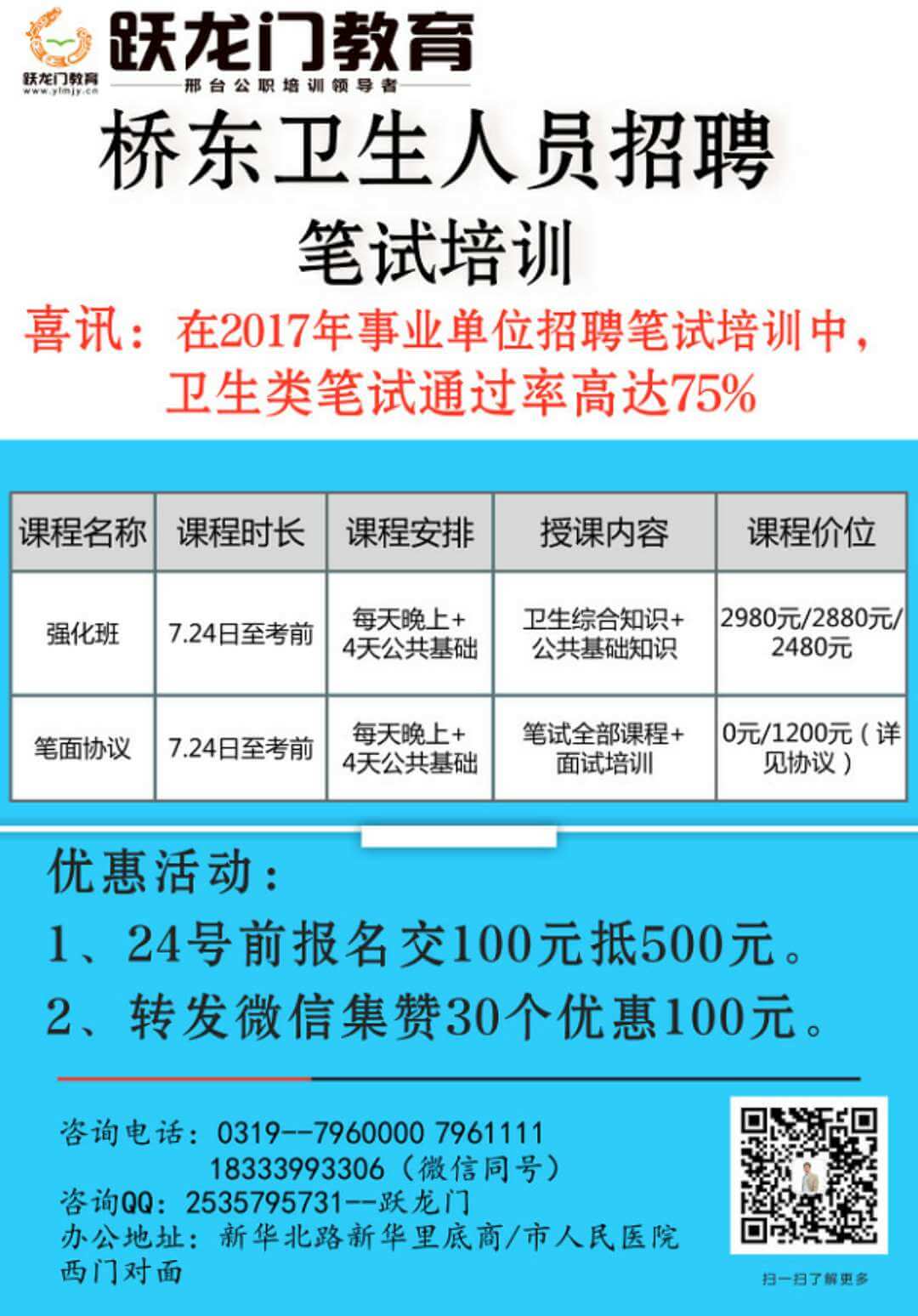 橋東衛(wèi)生系統招聘課程